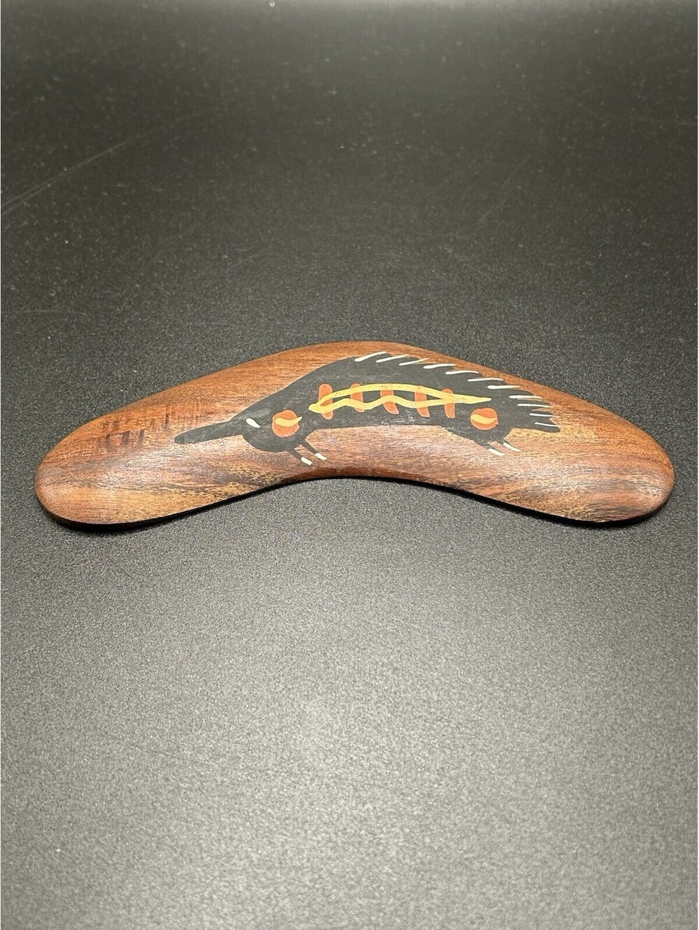 Jabiru Boomerang 6” Australia Native Timber Hand Painted Authentic Aborigines90s